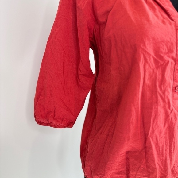 LOFT Petite Orange 3/4 Button Up Top (XXS) - Picture 5 of 7